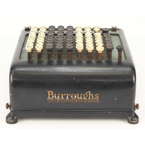 1454 - Vintage Burroughs calculator, 30cm x 25cm