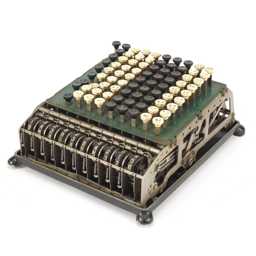 1454 - Vintage Burroughs calculator, 30cm x 25cm