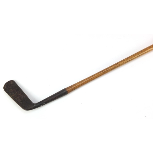 772 - R Forgan & Sons St Andrews selected wooden shafted Zenith putter, 89cm in length