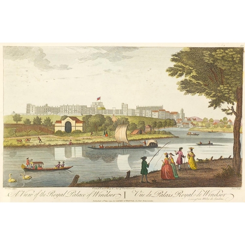 994A - Three 18th century hand coloured prints The Royal Palais of Windsor, published according to the act ... 