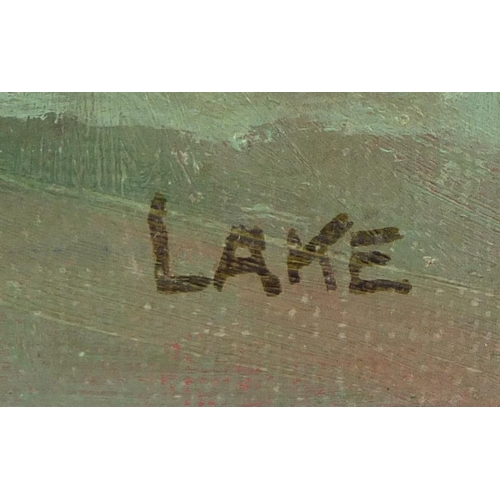 154 - Lake - The female form, nude female, oil on canvas, unframed, 30cm x 23cm