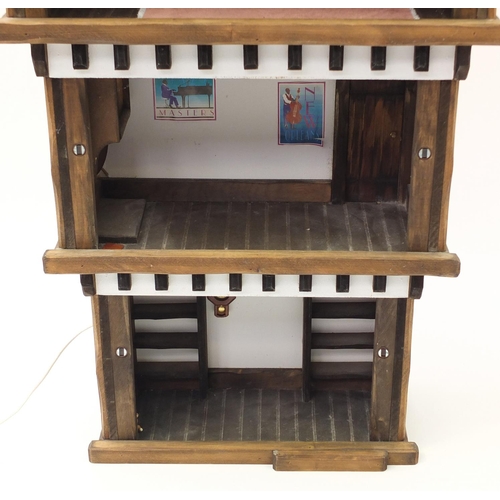 724 - Elizabethan design doll's house, 109cm H x 50cm W x 27cm D