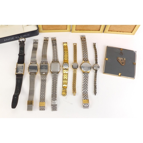 1280 - Seven classical plaques and wristwatches including Casio and Rotary