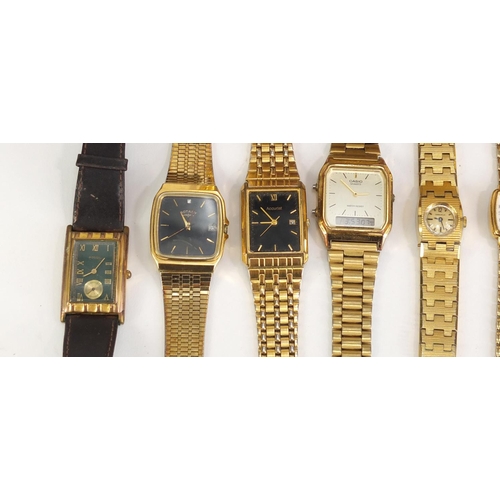 1280 - Seven classical plaques and wristwatches including Casio and Rotary