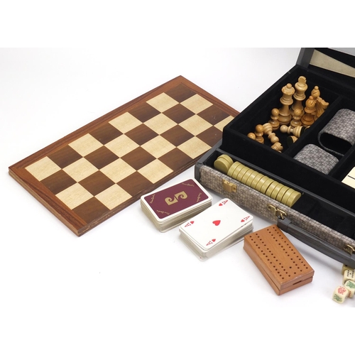 1405 - Pierre Cardin travelling games companion set housed in a briefcase