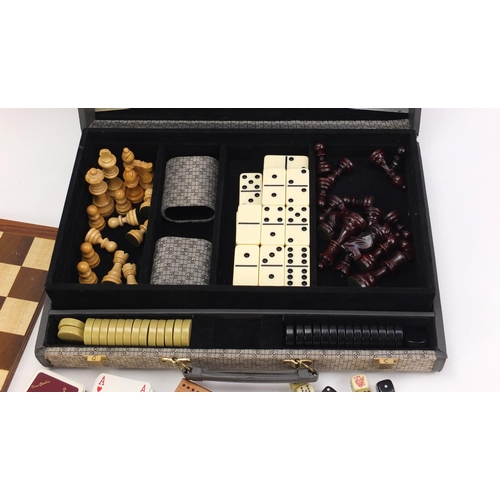 1405 - Pierre Cardin travelling games companion set housed in a briefcase