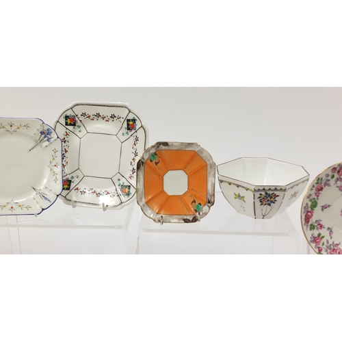 852 - Collection of Art Deco and later Shelley teaware including Eve cups, plates and sugar bowls