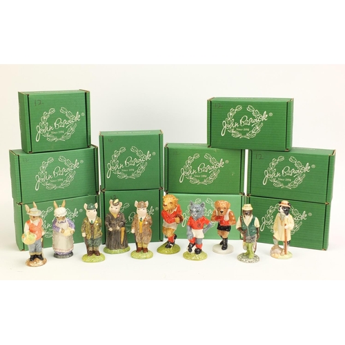 922 - Ten Beswick animals with boxes including Lady Pig, Gardener Rabbit and Gentleman Pig, the largest 14... 