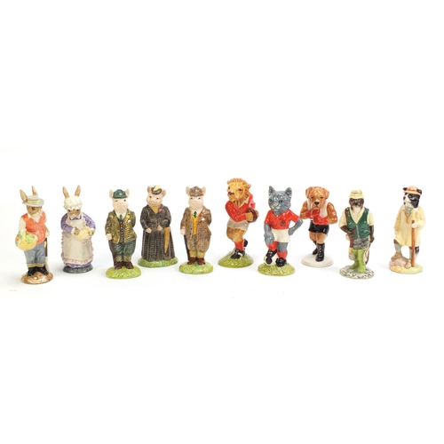 922 - Ten Beswick animals with boxes including Lady Pig, Gardener Rabbit and Gentleman Pig, the largest 14... 