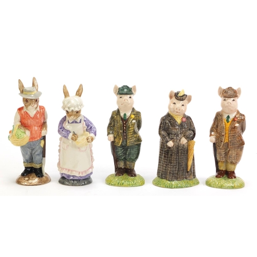 922 - Ten Beswick animals with boxes including Lady Pig, Gardener Rabbit and Gentleman Pig, the largest 14... 