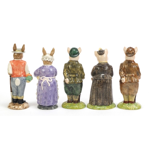 922 - Ten Beswick animals with boxes including Lady Pig, Gardener Rabbit and Gentleman Pig, the largest 14... 