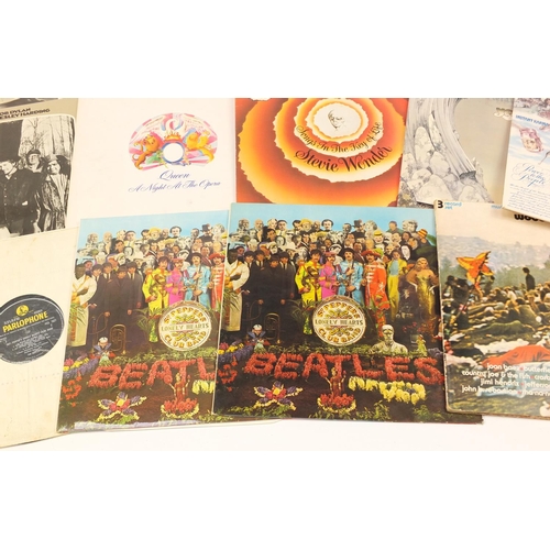 1441 - Vinyl LP's and a CD including two Beatles Sgt Pepper's Lonely Hearts Club Band with cut outs, Led Ze... 