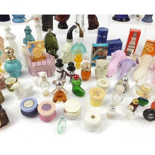 1404 - Collection of novelty Avon perfume bottles, some with boxes, the largest 23.5cm high