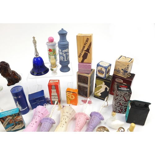 1404 - Collection of novelty Avon perfume bottles, some with boxes, the largest 23.5cm high