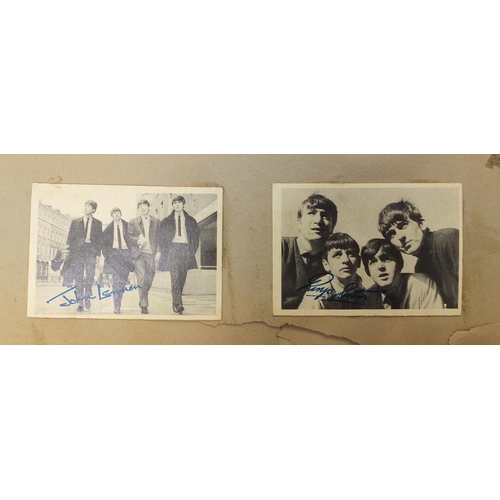 1285 - Beatles scrap book and a postcard album with Indian postcards