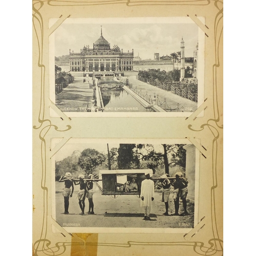 1285 - Beatles scrap book and a postcard album with Indian postcards