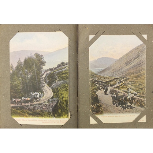 1310 - Edwardian and later topographical postcards, mostly of Keswick arranged in an album, including some ... 