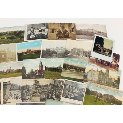 1118 - Edwardian and later postcards, predominantly asylums some black and white photographic including Ess... 