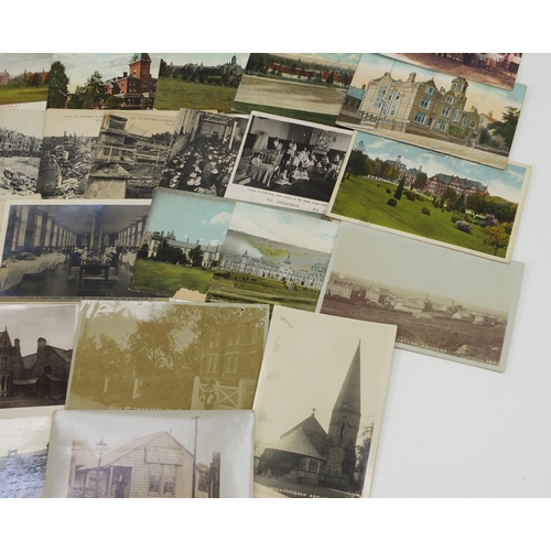 1118 - Edwardian and later postcards, predominantly asylums some black and white photographic including Ess... 