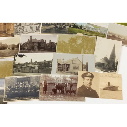 1118 - Edwardian and later postcards, predominantly asylums some black and white photographic including Ess... 