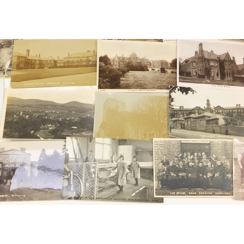 1118 - Edwardian and later postcards, predominantly asylums some black and white photographic including Ess... 