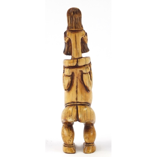 475 - Antique African carved ivory fertility figure, possibly Luba tribe, Congo, 20.5cm high