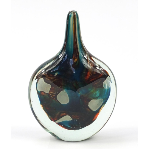 908 - Mdina colourful glass vase, 19.5cm high