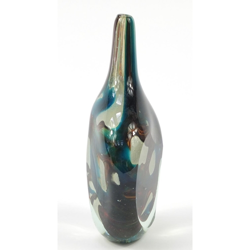 908 - Mdina colourful glass vase, 19.5cm high