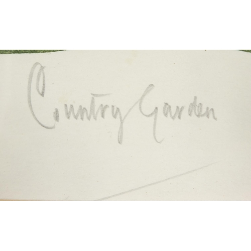 1022 - Robert Tavener - Country garden, pencil signed artist proof lithograph in colour, mounted framed and... 