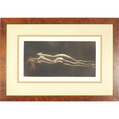 445 - Francis Kelly - Reclining nude couple, pencil signed black and white etching, limited edition 6/50, ... 