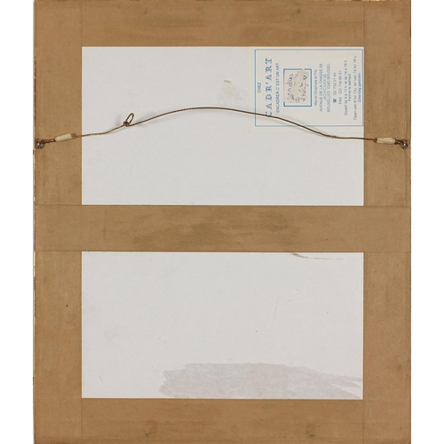 733 - Manner of Jeanne Kosnick-Kloss - Abstract composition, geometric shapes, gouache on paper, mounted, ... 