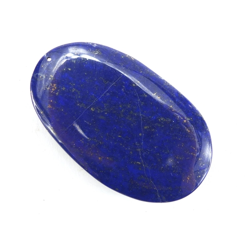 1299 - Chinese lapis lazuli pendant carved with a mermaid,  5cm high