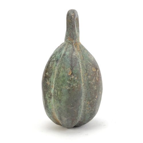 1175 - Chinese archaic style patinated bronze weight, 7cm high