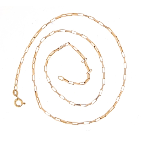 178 - Two 9ct gold necklaces, each 44cm in length, 10.8g