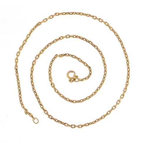 178 - Two 9ct gold necklaces, each 44cm in length, 10.8g