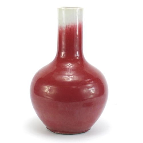 832 - Chinese sang de boeuf porcelain vase, 34.4cm high