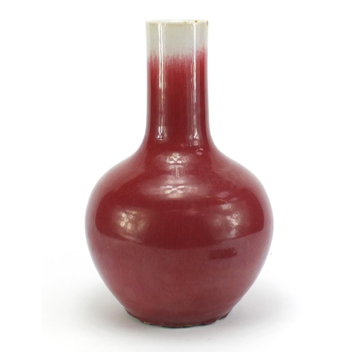 832 - Chinese sang de boeuf porcelain vase, 34.4cm high