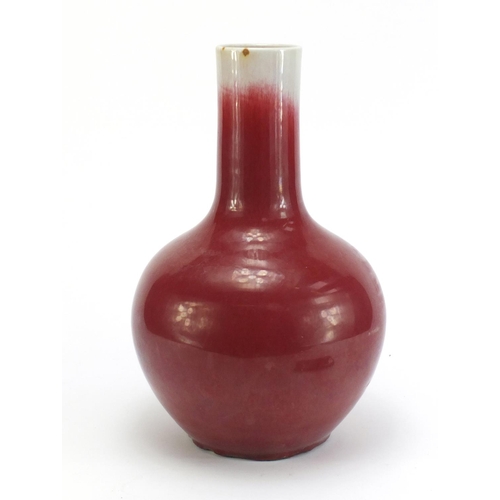 832 - Chinese sang de boeuf porcelain vase, 34.4cm high