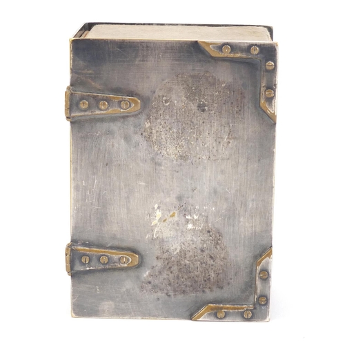 1255 - Christian Dior silver plated matchbox holder in the form of a casket, 4cm H x 8.5cm W x 6cm D