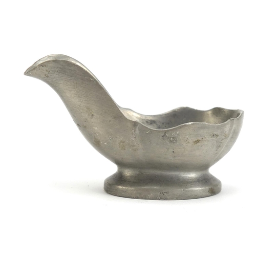 1131 - Dunhill pewter pipe rest, 8cm wide