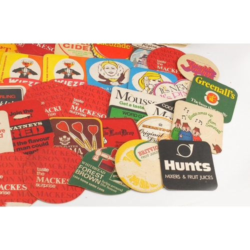 1543 - Large quantity of assorted beer and soft drinks mats including Wicked Lady, Courage, Tetley, carling... 