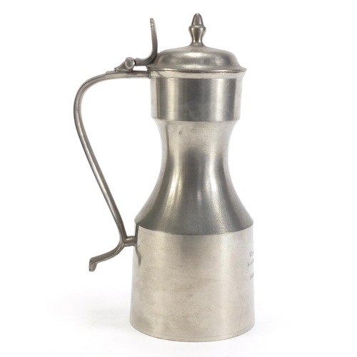 648 - Pewter flagon presented to Winston Graham to celebrate the two million sales of the Poldark novels i... 