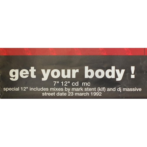 1517 - Adamski 'Get your Body' music poster, 152cm x 100cm