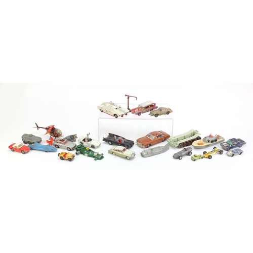 1072 - Vintage die cast vehicles including a Corgi Batmobile, Corgi James Bond Aston Martin DB5 together wi... 