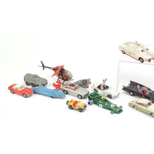 1072 - Vintage die cast vehicles including a Corgi Batmobile, Corgi James Bond Aston Martin DB5 together wi... 