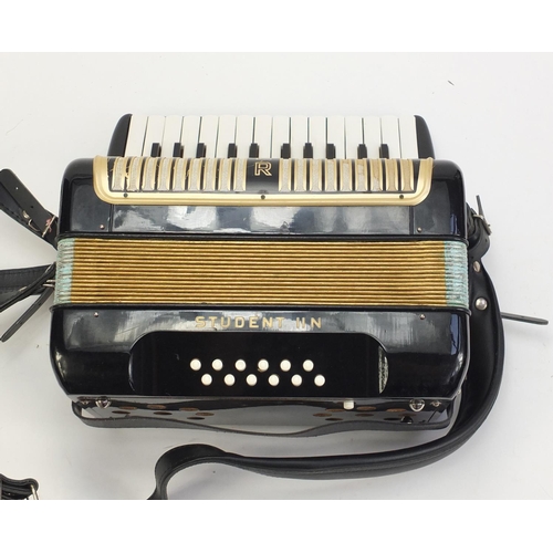 1528 - Hohner Student II accordion with case