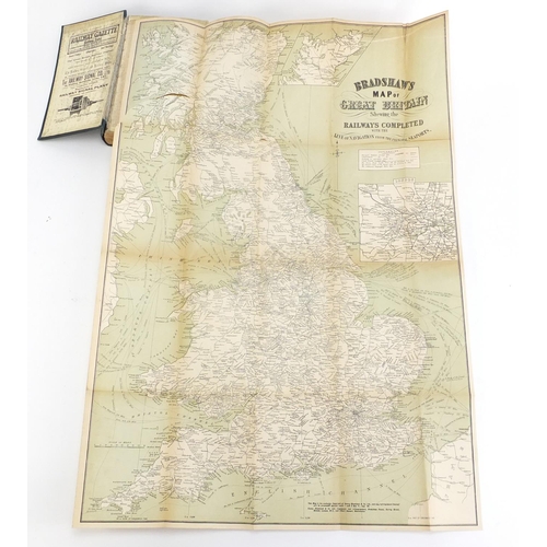 670 - Bradshaw's 1923 Railway manual, shareholders guide and directory with pull out maps, priced 25/-