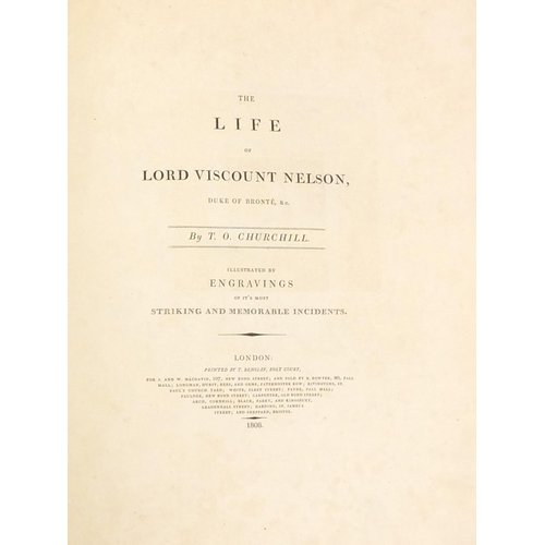 668 - The Life of Lord Nelson Duke of Bronte illustrated book with engravings and Nelson letter, London pr... 