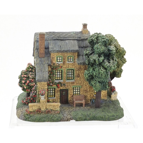 1532 - Seven Hawthorn Village models including Lamplight Tea Room and Falbrook Florist, the largest 23cm wi... 