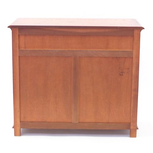 1607 - Oak seven drawer chest fitted with five short above two long drawers, 69cm H x 90cm W x 45cm D